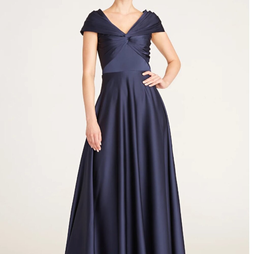 THEIA COUTURE TWIST A LINE GOWN